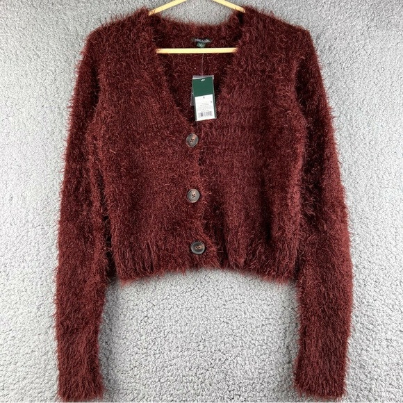 Wild Fable Rust Fuzzy Cardigan - Picture 4 of 5